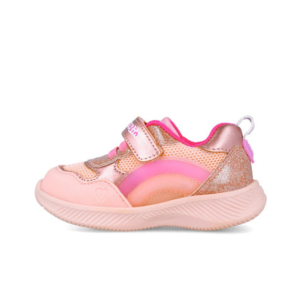 Sneakers cu leduri si curcubeu Garvalin 252801, roz