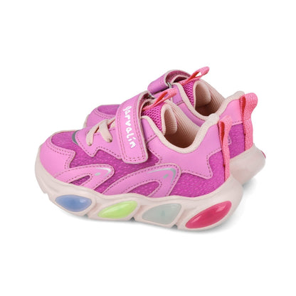 Sneakers cu luminite Garvalin 251808, roz
