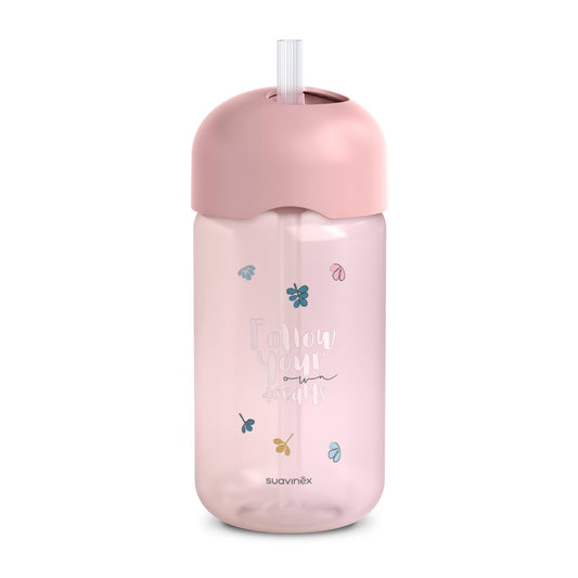 Sticlă de apă fără picurare, Bears, 340 ml, roz, Suavinex -
