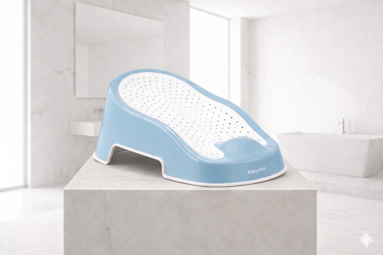 Suport pentru baie Soft Touch BabyJem, Bleu