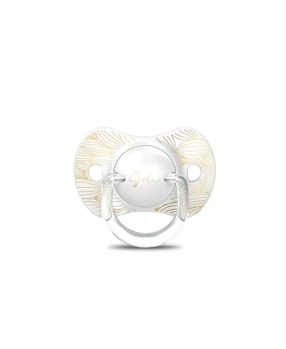 Suzetă fiziologică SX Pro din silicon 0-6 luni Bej Gold Premium