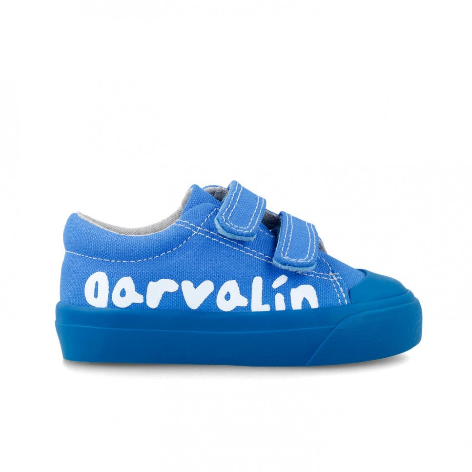 Tenisi canvas pentru copii Garvalin, azul electrico