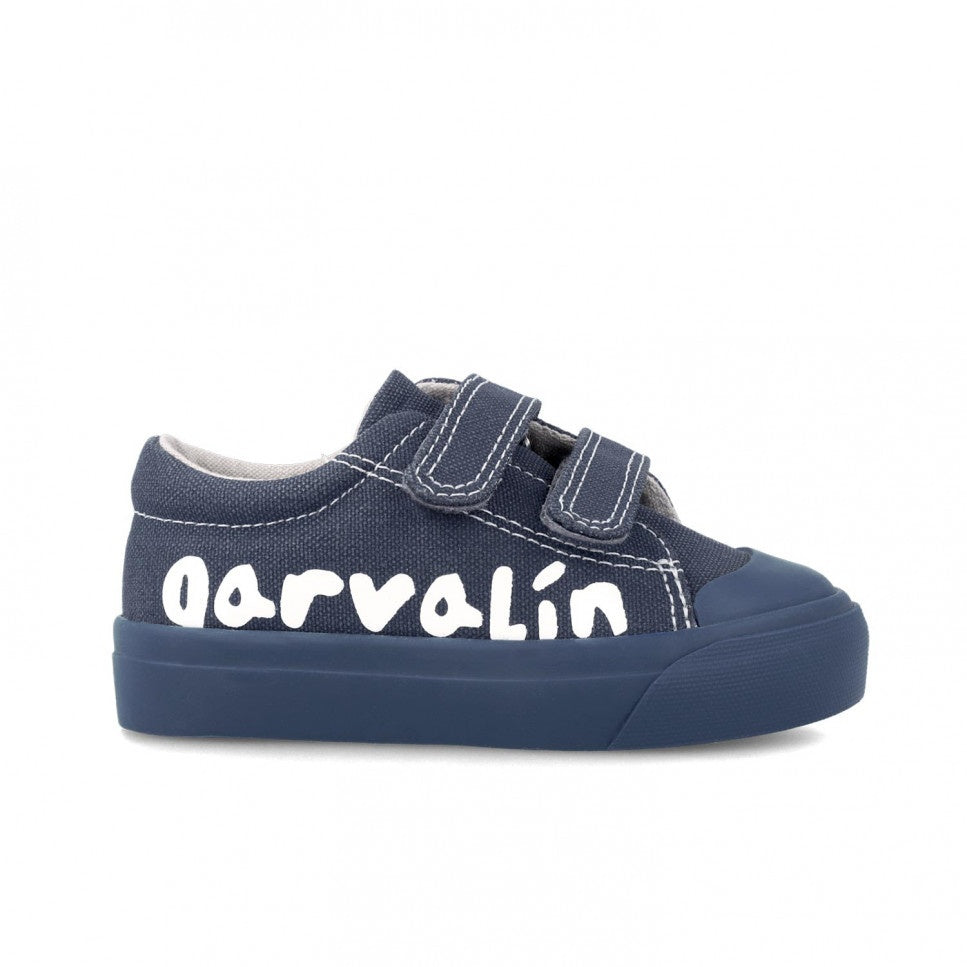 Tenisi canvas pentru copii Garvalin, azul marino