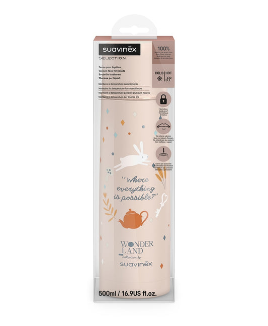 Termos pentru lichide Wonder, 500 ml, roz, Suavinex -