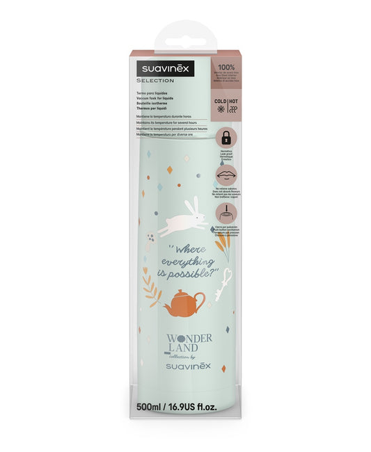 Termos pentru lichide Wonder, 500 ml, verde, Suavinex -