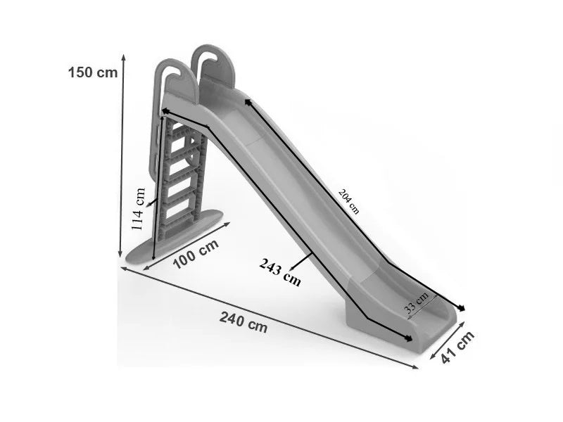 Tobogan pentru copii, 243 cm roz/mov -