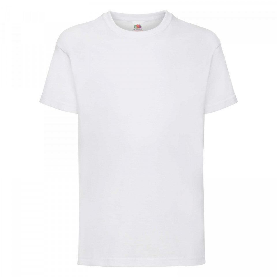 Tricou alb copii Fruit of the Loom -