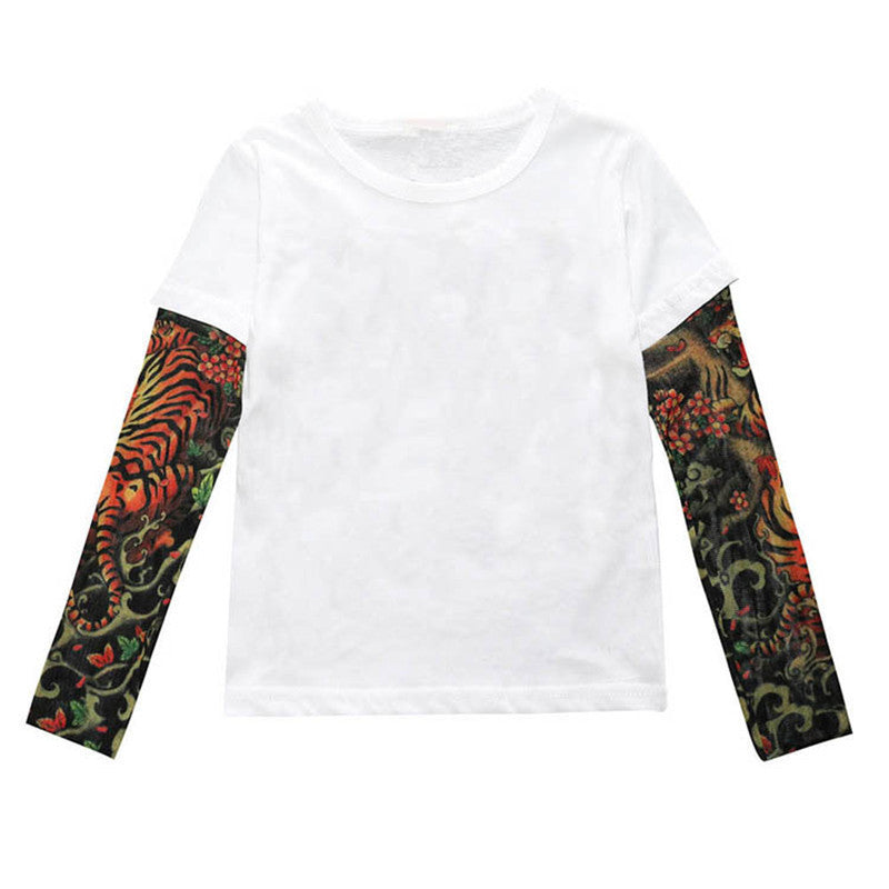 Tricou copii alb cu tatuaj Drool