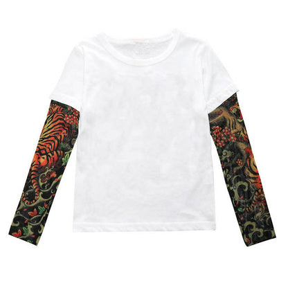 Tricou copii alb cu tatuaj Drool