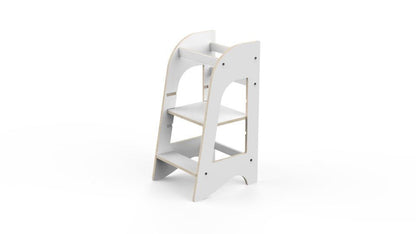 Turn de invatare MamaToyz Learning Tower din MDF, Alb