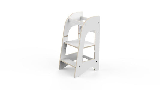 Turn de invatare MamaToyz Learning Tower din MDF, Alb