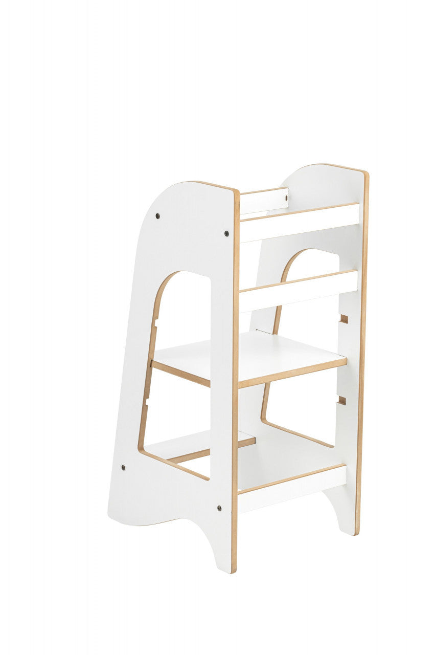 Turn de invatare MamaToyz Learning Tower din MDF, Alb