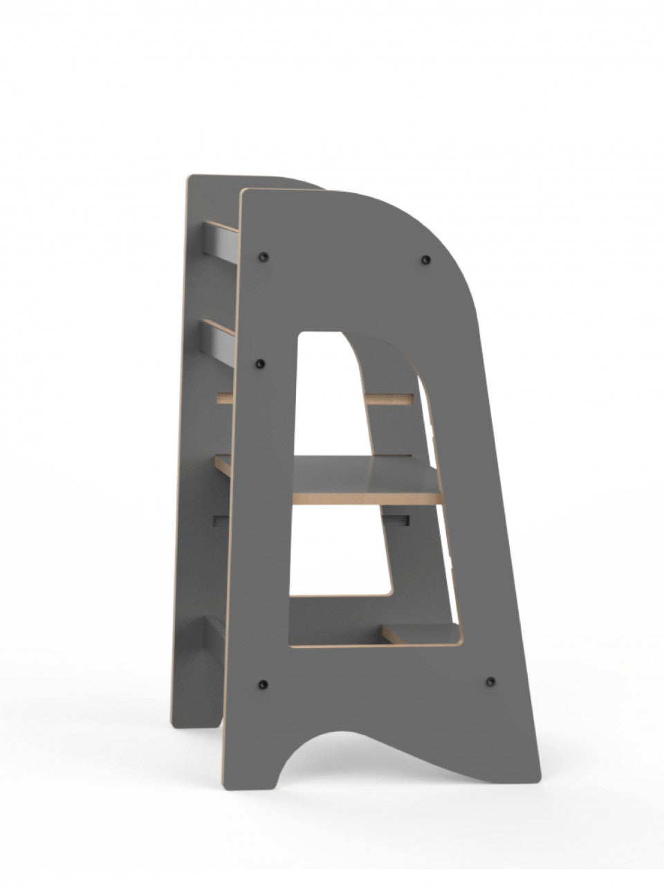 Turn de invatare MamaToyz Learning Tower din MDF, Gri