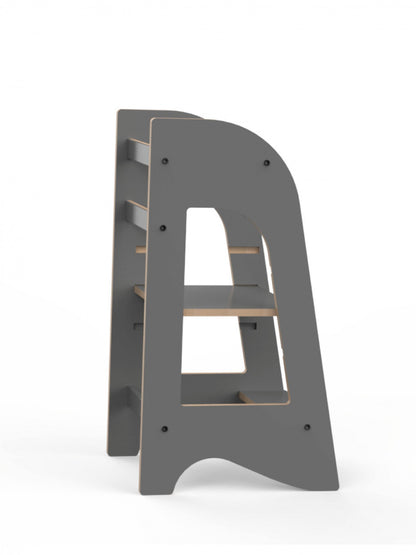 Turn de invatare MamaToyz Learning Tower din MDF, Gri