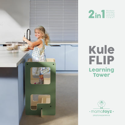 Turn de invatare multifunctional Kule Flip, Mint, MamaToyz
