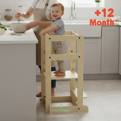 Turn de invatare multifunctional Kule Lite, Natur, MamaToyz
