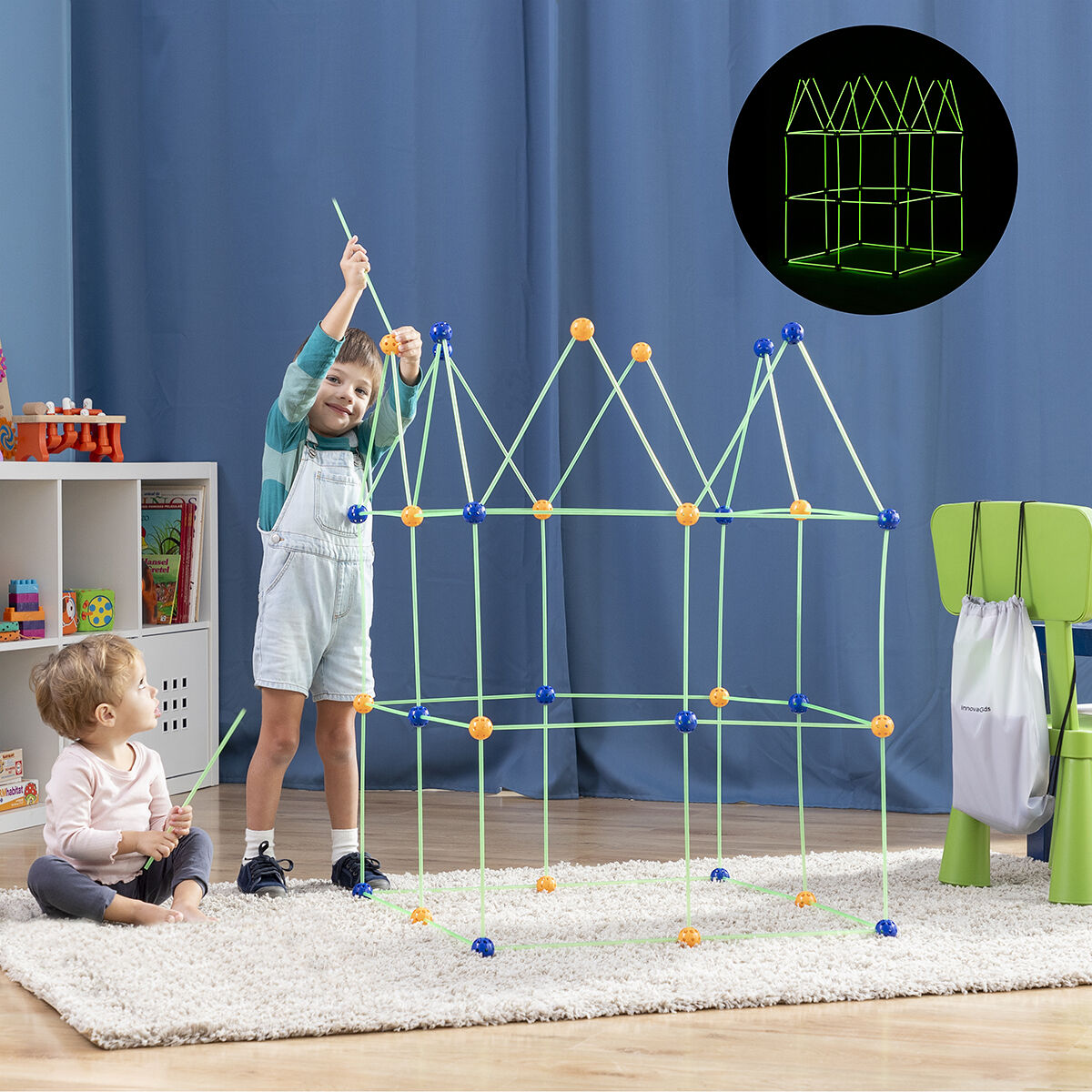 Kit de Construcție Fort pentru Copii Archikitt InnovaGoods 85 Piese - Jucarii si jocuri
