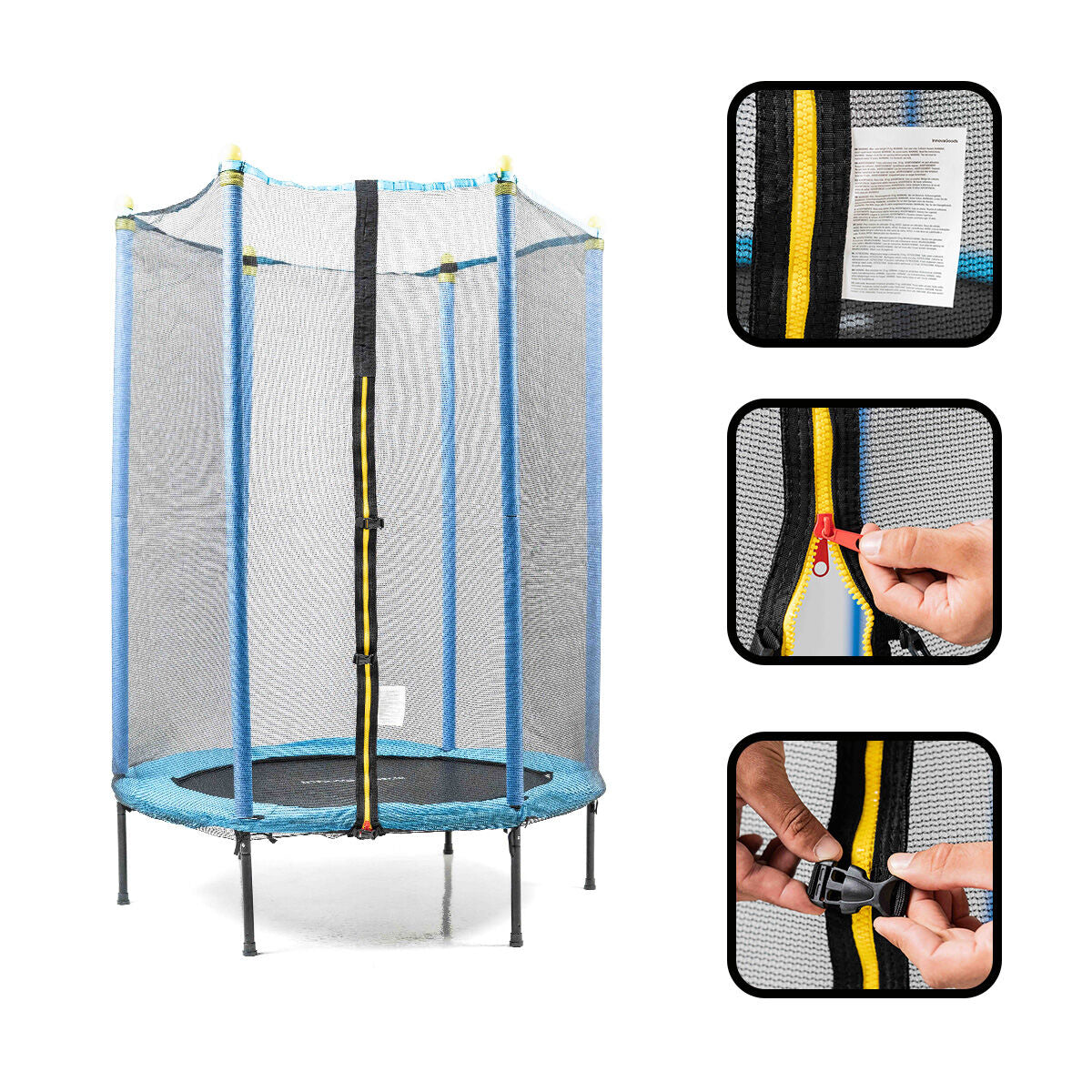 Trambulină pentru copii cu plasă de siguranță Zuply InnovaGoods - Jucarii si jocuri, În aer liber și sport