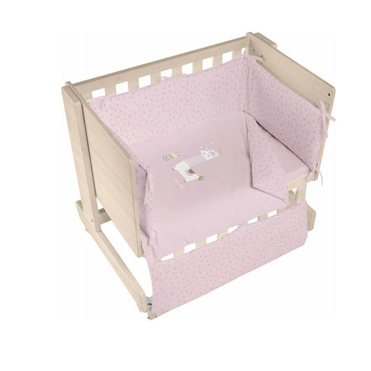 Set de cearșafuri pentru pat Colecho Roz deschis Bumbac - Bebelus, Dormitor