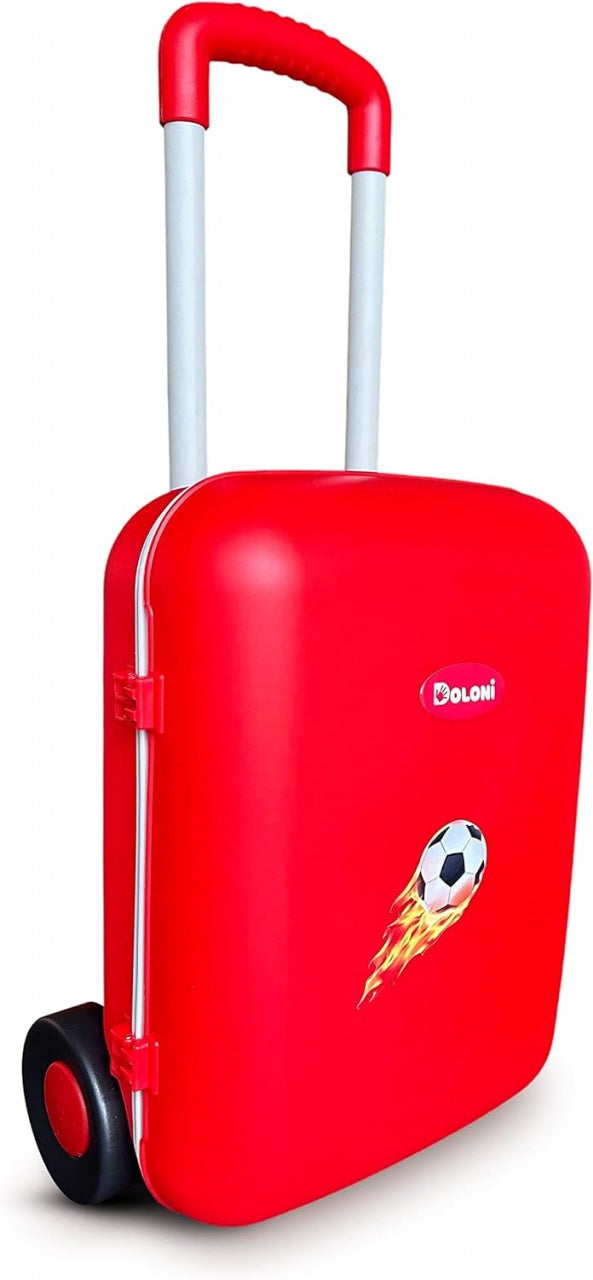 Valiza cu roti pentru copii, Doloni, rosu, 38x28x14 cm -